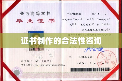 甲仙证书制作的合法性咨询